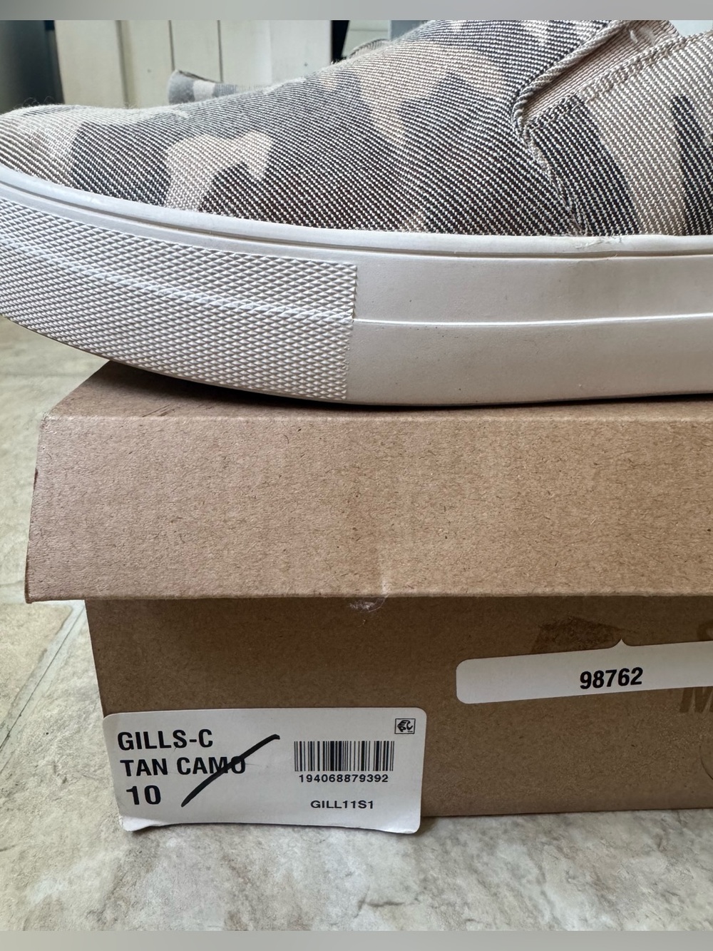 Steve Madden Slip-On Sneakers in Beige and Gray Camo - Picture 6 of 8